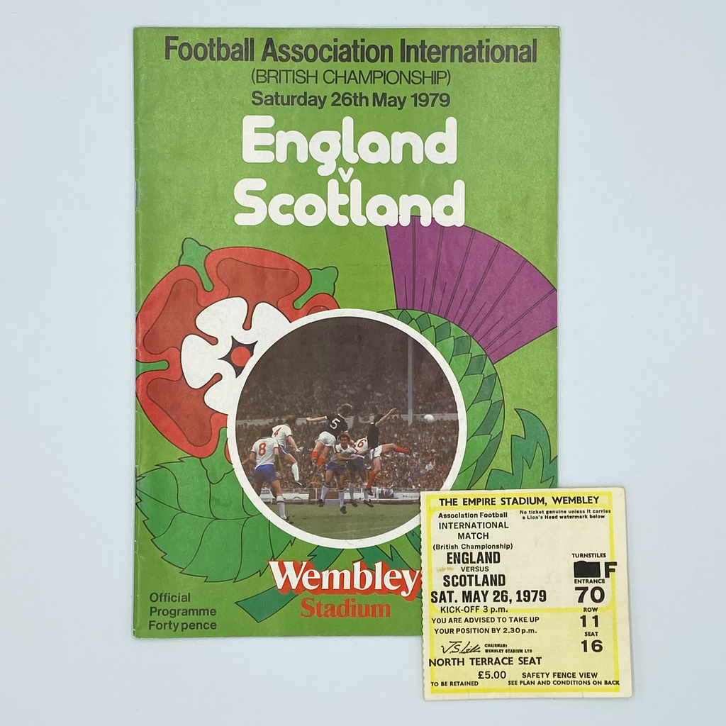 England vs Scotland Programme & Ticket (26 May 1979)