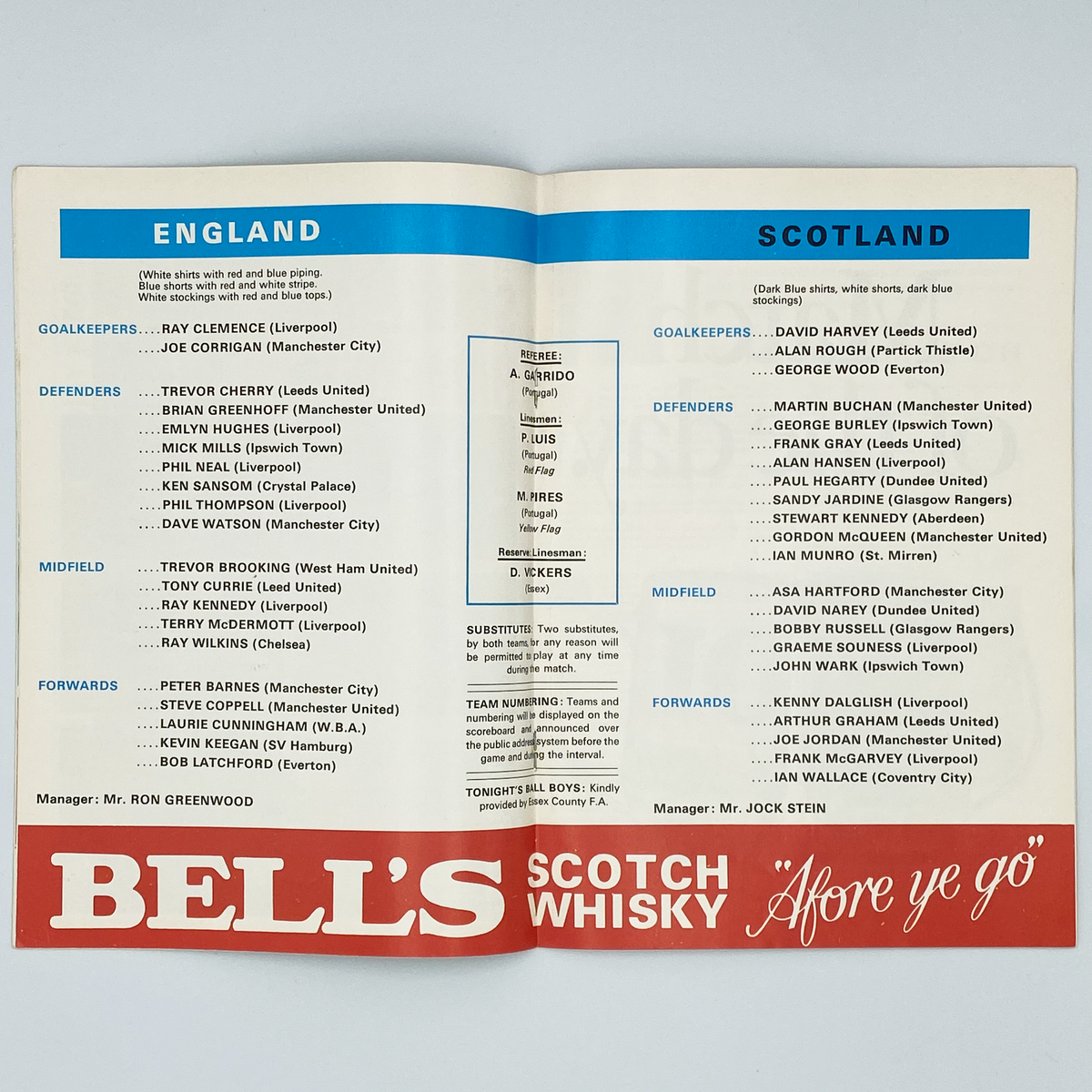 England vs Scotland Programme & Ticket (26 May 1979)