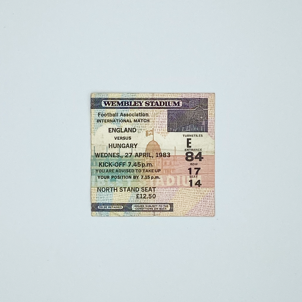 England vs Hungary Programme & Ticket (27 April 1983)