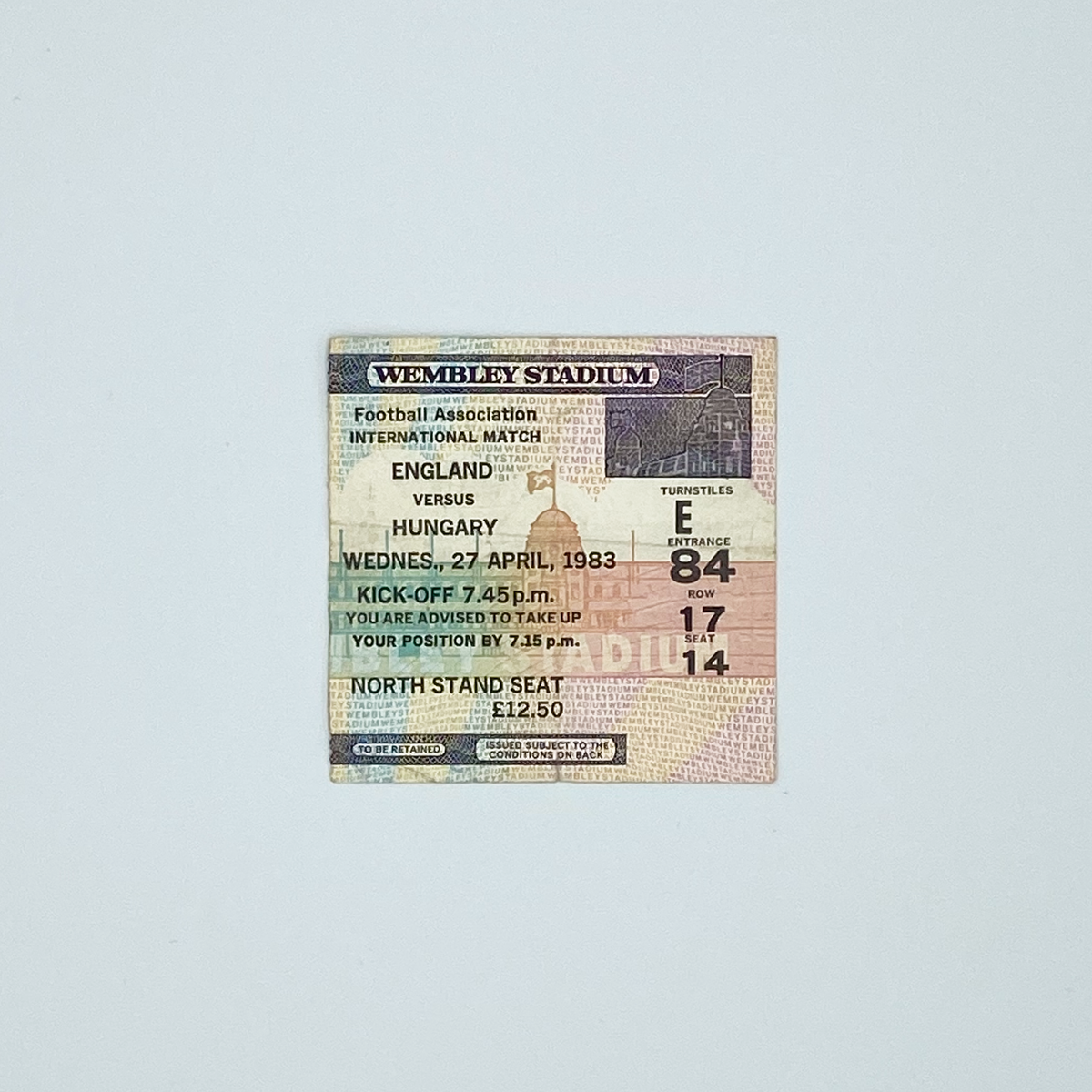 England vs Hungary Programme & Ticket (27 April 1983)