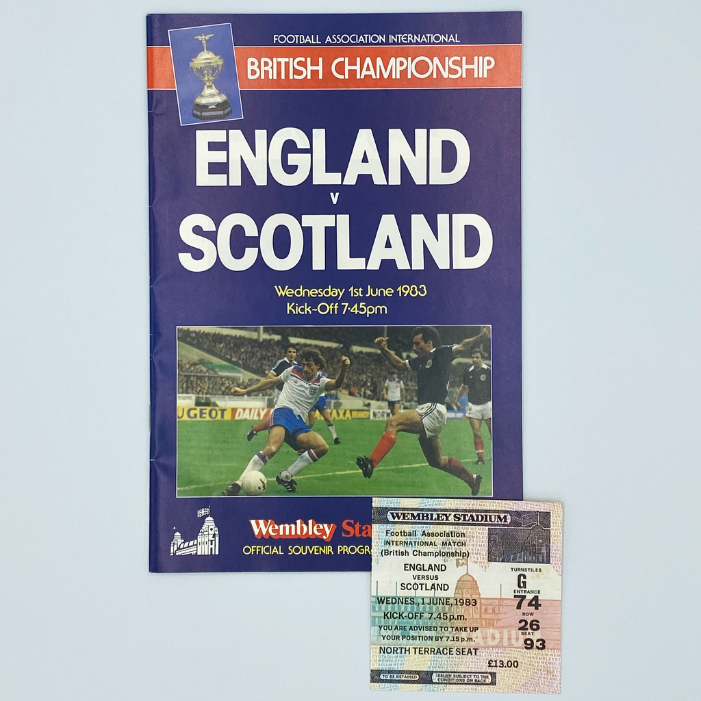 England vs Scotland Programme & Ticket (1 June 1983)