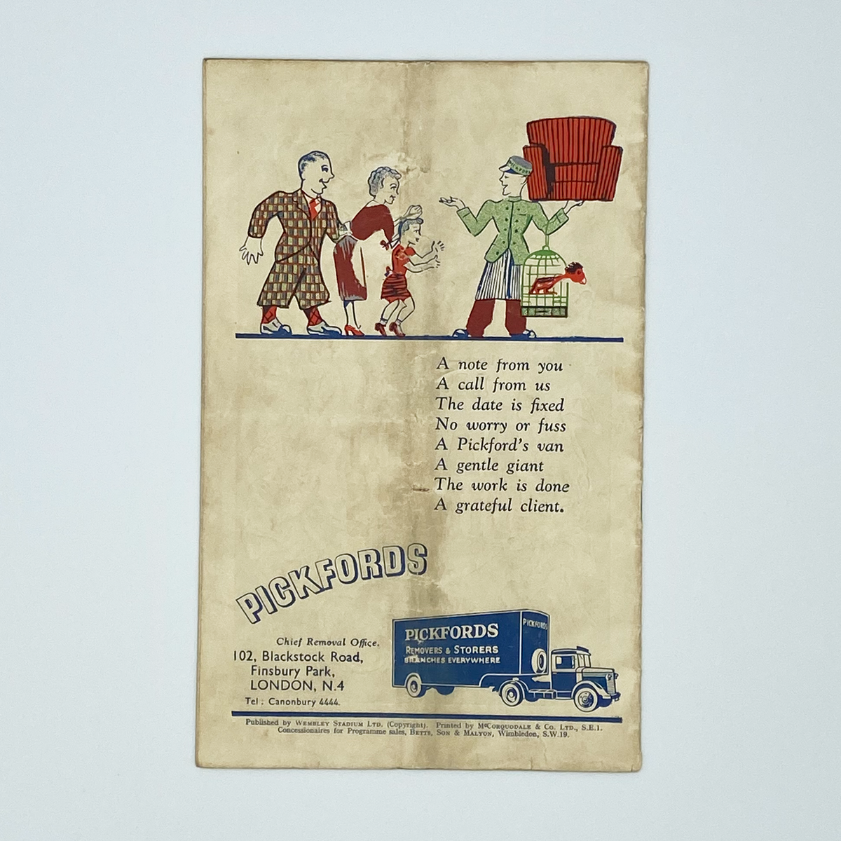 England vs Scotland Programme & Ticket (9 April 1949)