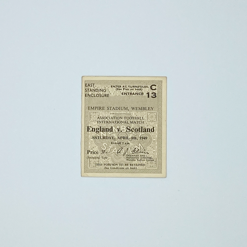 England vs Scotland Programme & Ticket (9 April 1949)