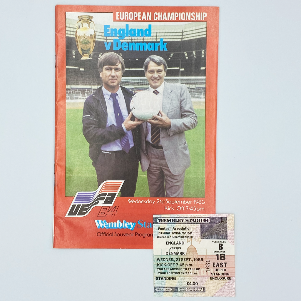 England vs Denmark Programme & Ticket (21 September 1983)