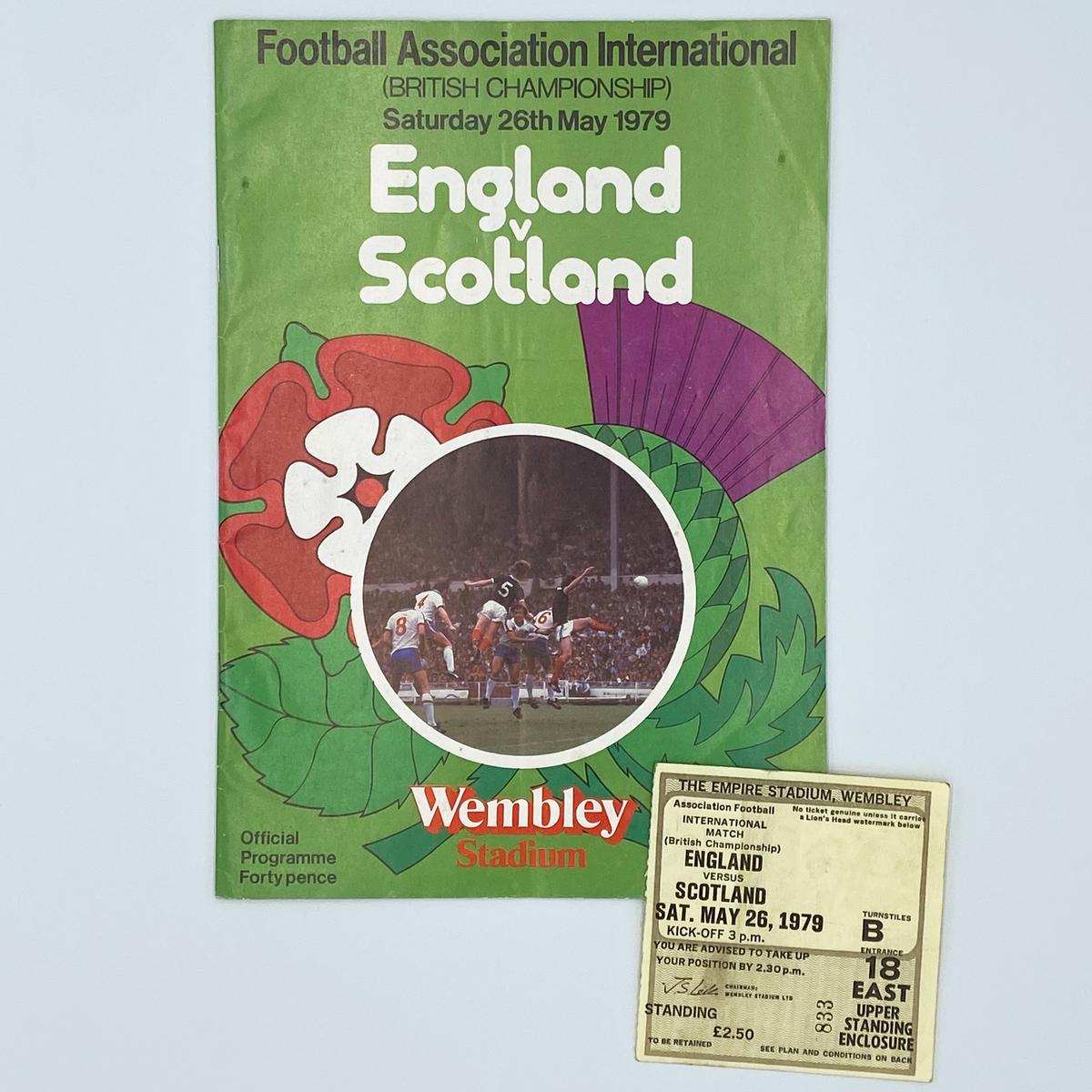 England vs Scotland Programme & Ticket (26 May 1979)