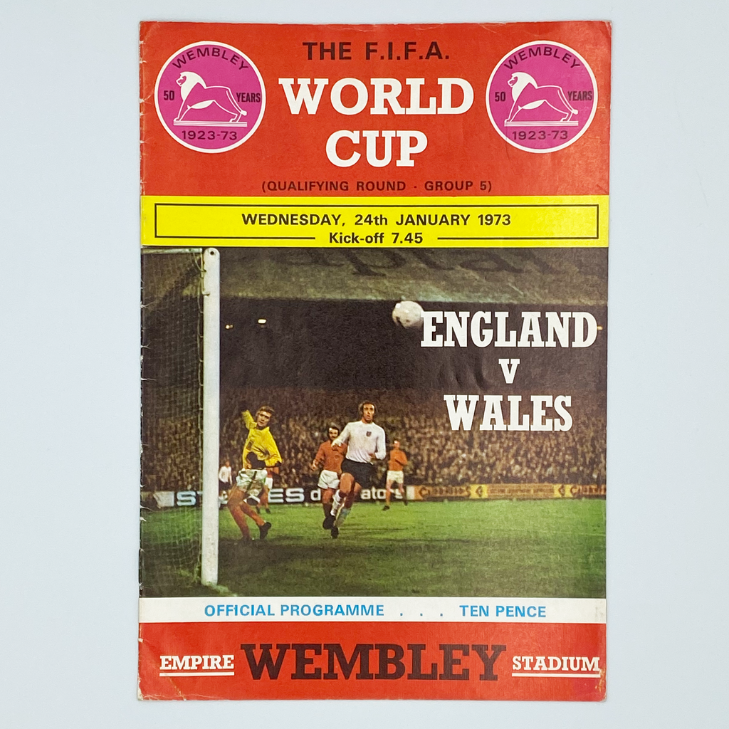 England vs Wales Programme (24 January 1973)