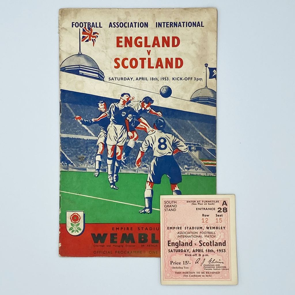 England vs Scotland Programme & Ticket (18 April 1953)