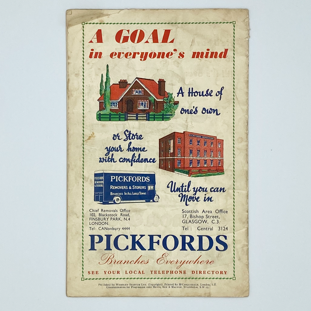 England vs Scotland Programme & Ticket (18 April 1953)