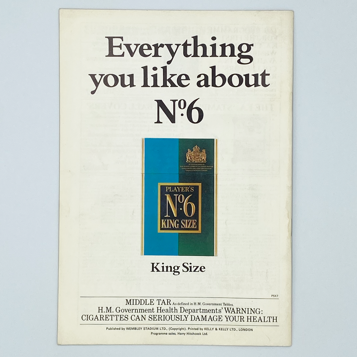 England vs Northern Ireland Programme & Ticket (7 February 1979)