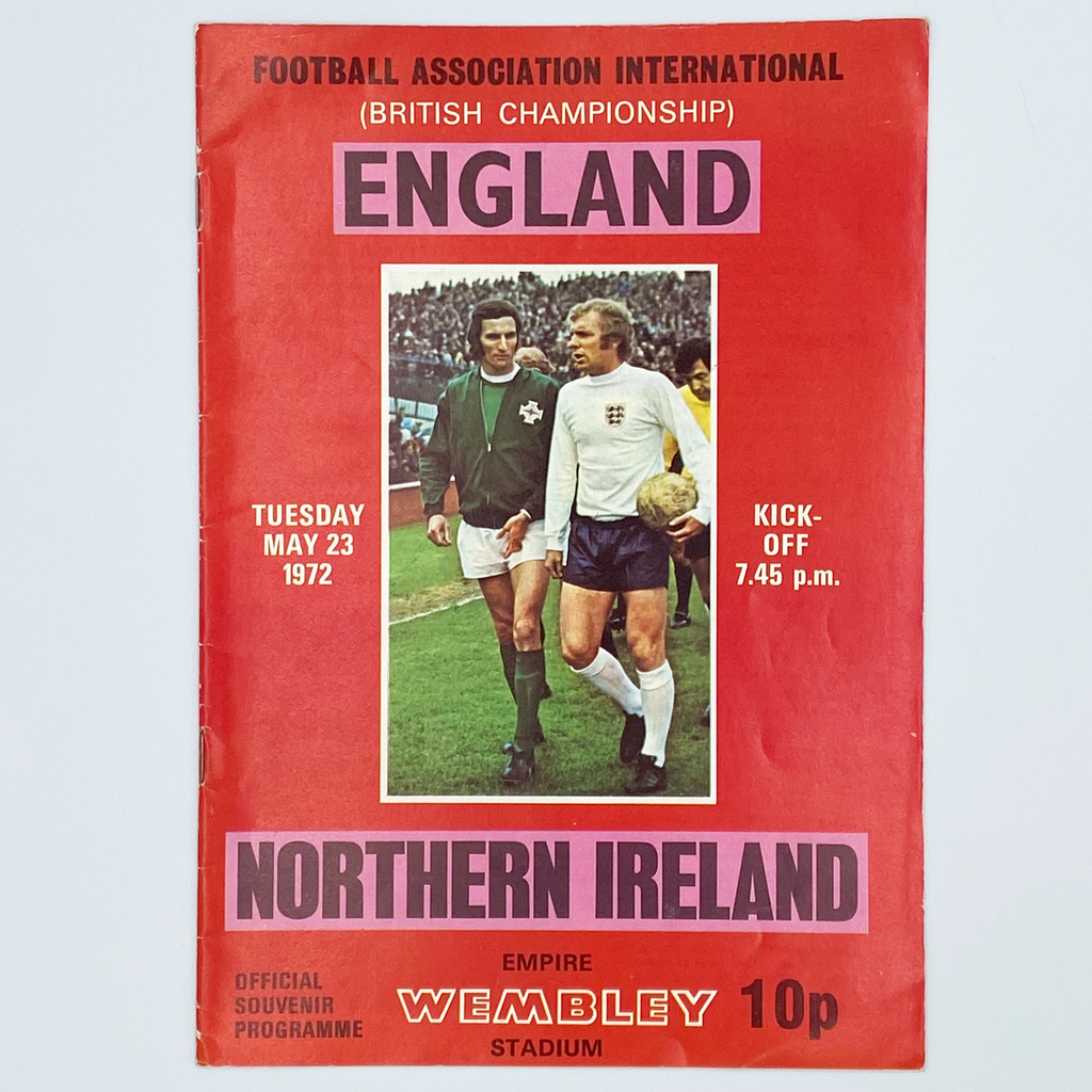England vs Northern Ireland Programme (23 May 1972)