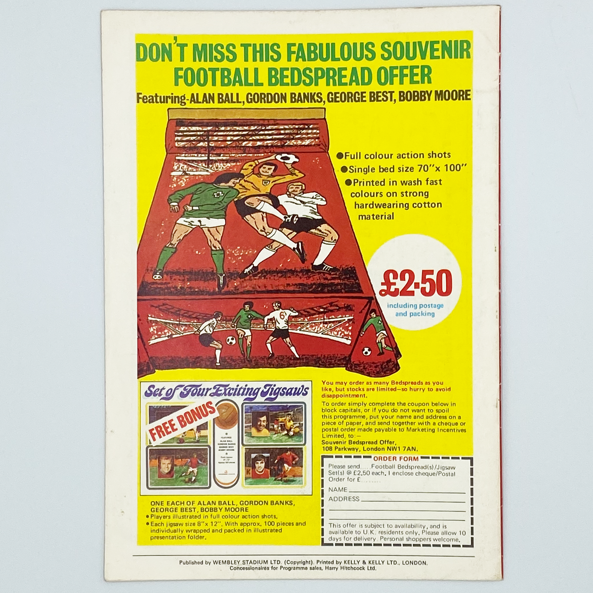 England vs Northern Ireland Programme (23 May 1972)