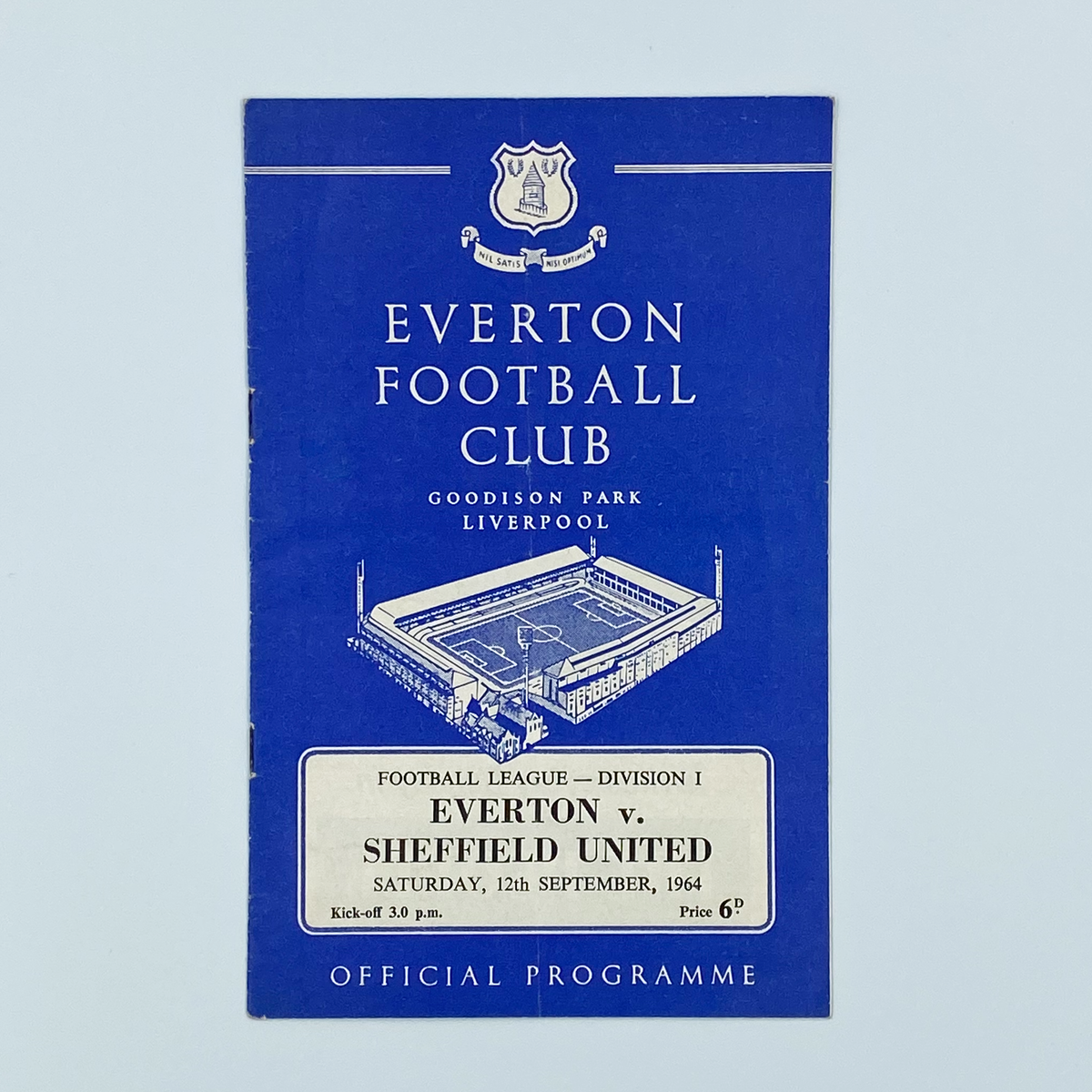 Everton vs Sheffield United Programme (12 September 1964)