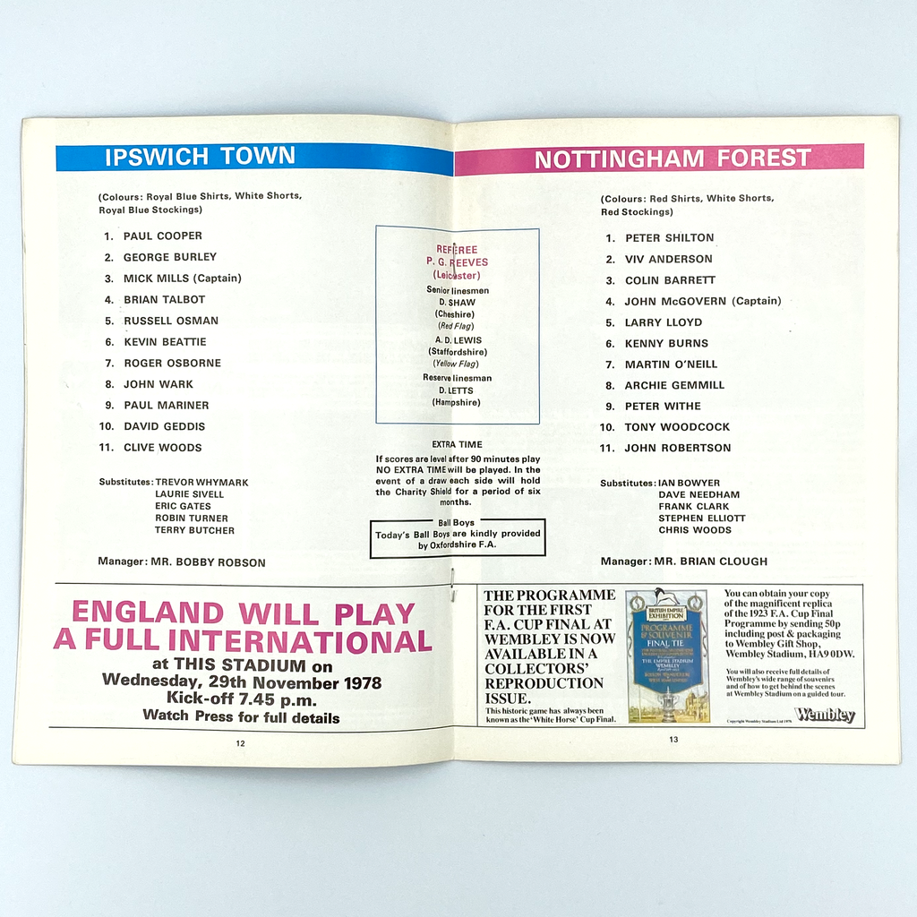 1981 Charity Shield Programme (12 August 1978)