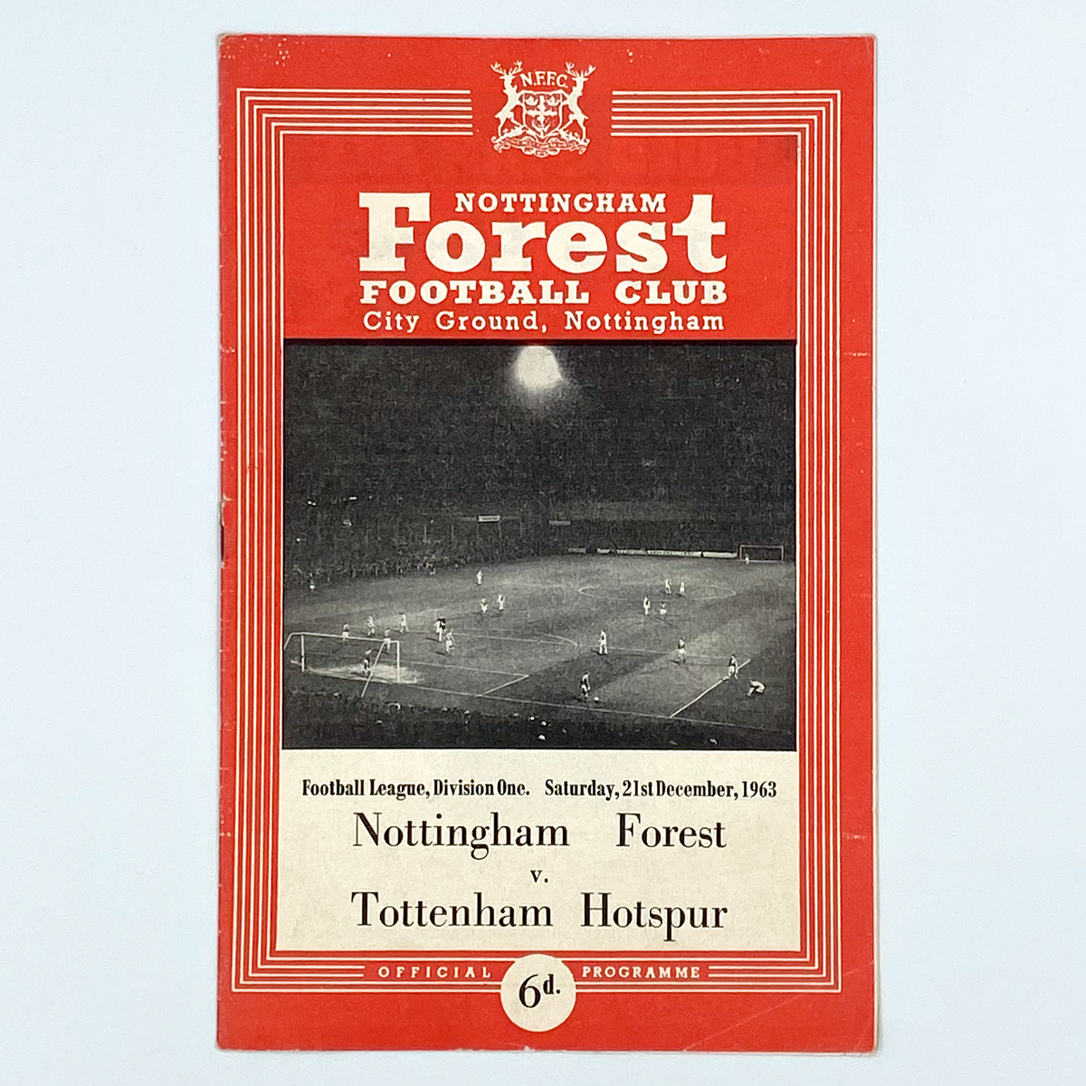 Nottingham Forest vs Tottenham Hotspur Programme (21 December 1963)