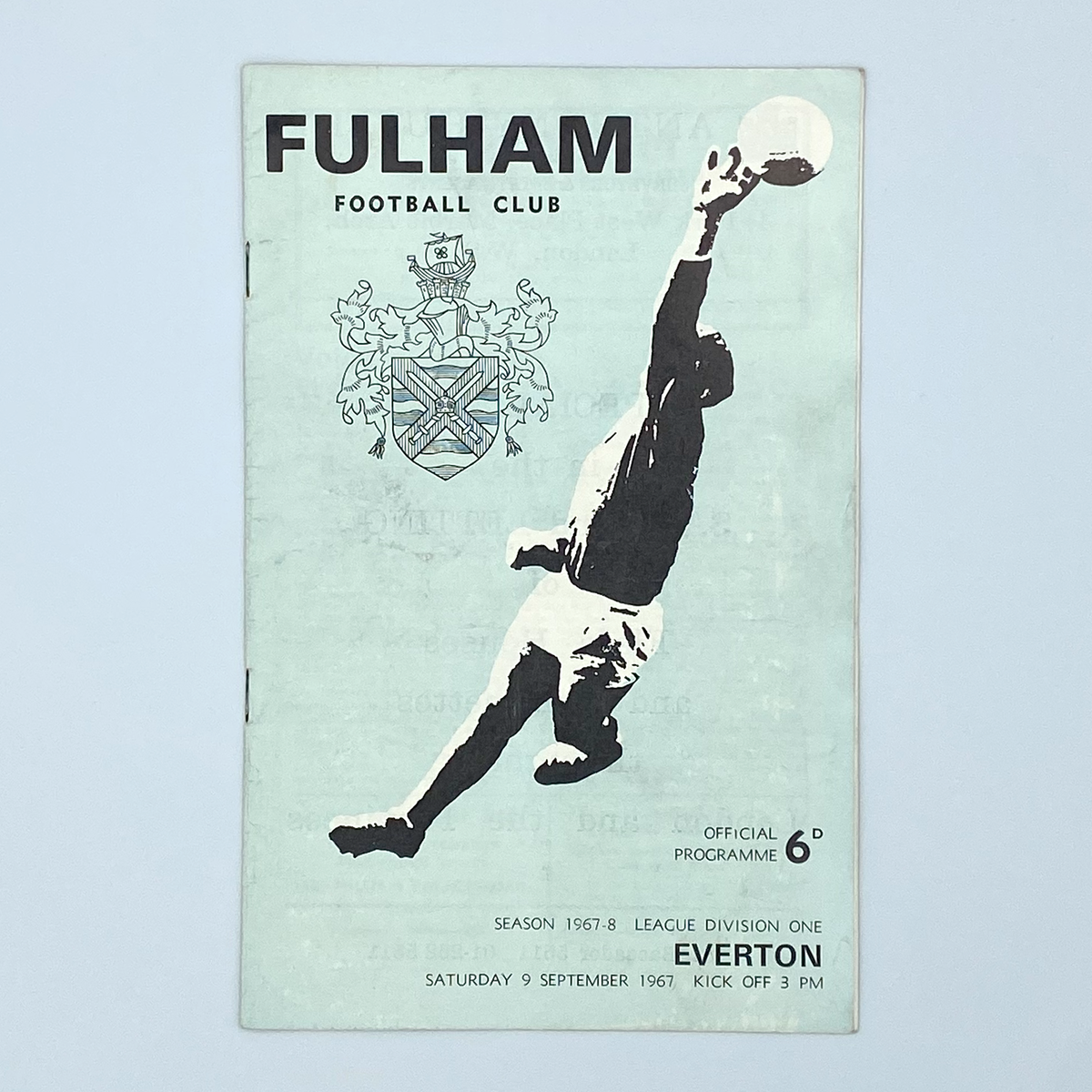 Fulham vs Everton Programme (9 September 1967)