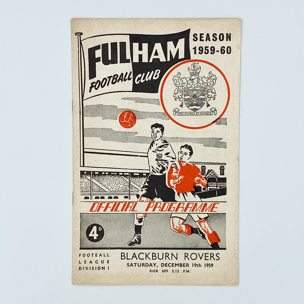 Fulham vs Blackburn Rovers Programme (19 December 1959)
