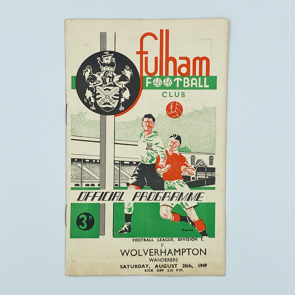 Fulham vs Wolverhampton Wanderers Programme (20 August 1949)