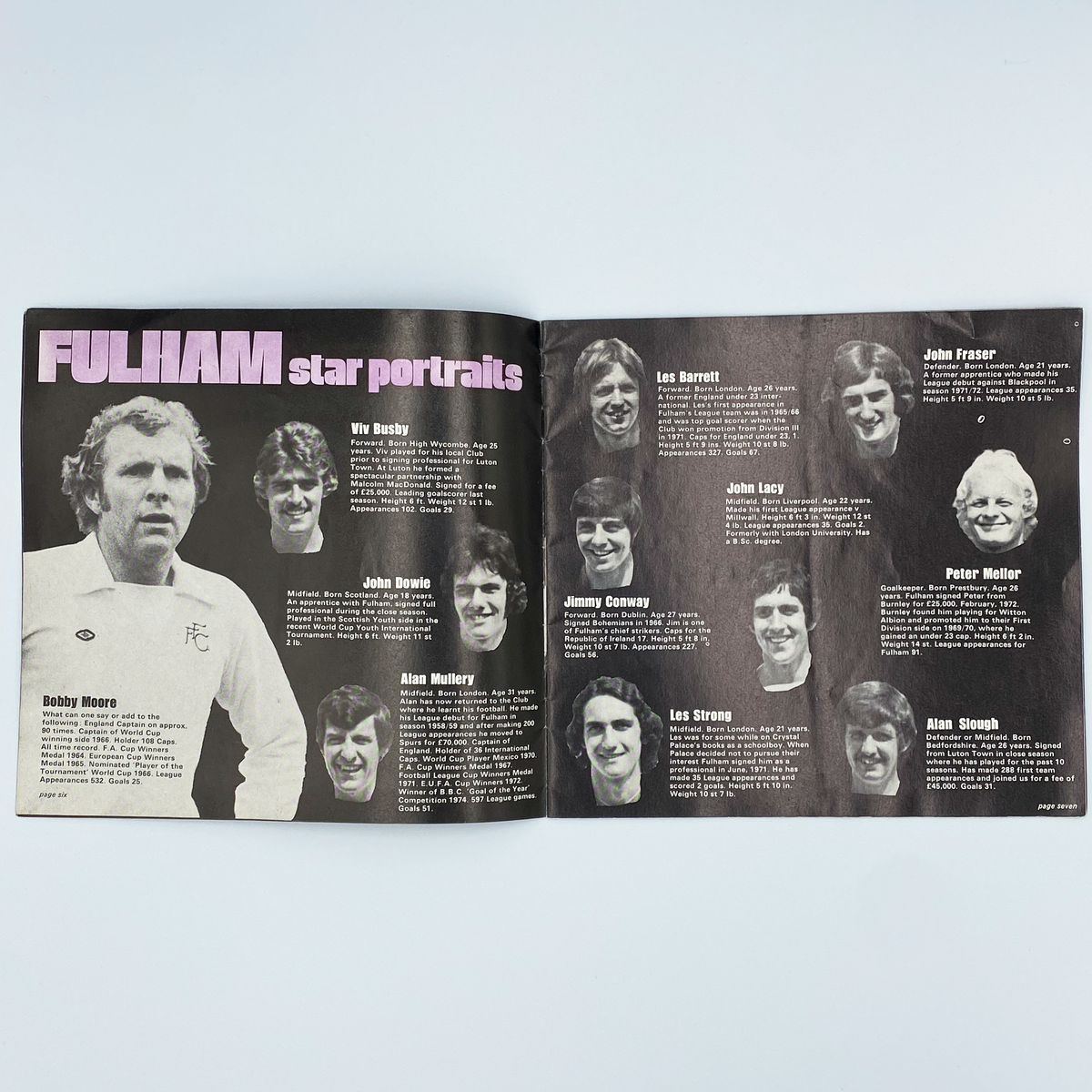 Fulham vs Birmingham City FA Cup Semi Final Programme (5 April 1975)