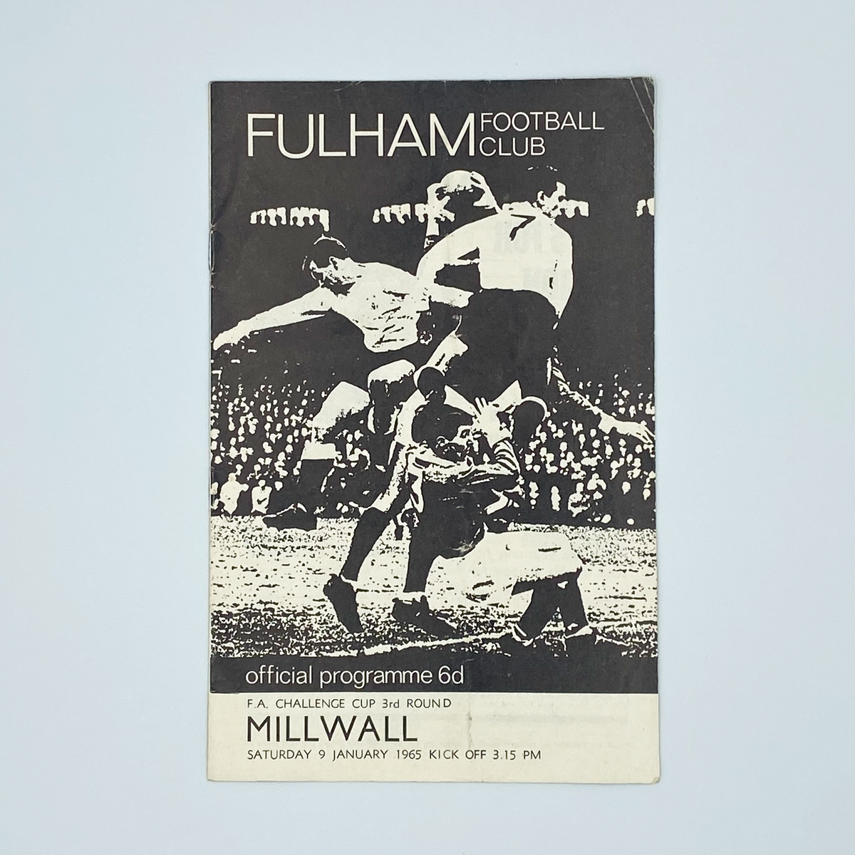Fulham vs Millwall Programme (9 January 1965)