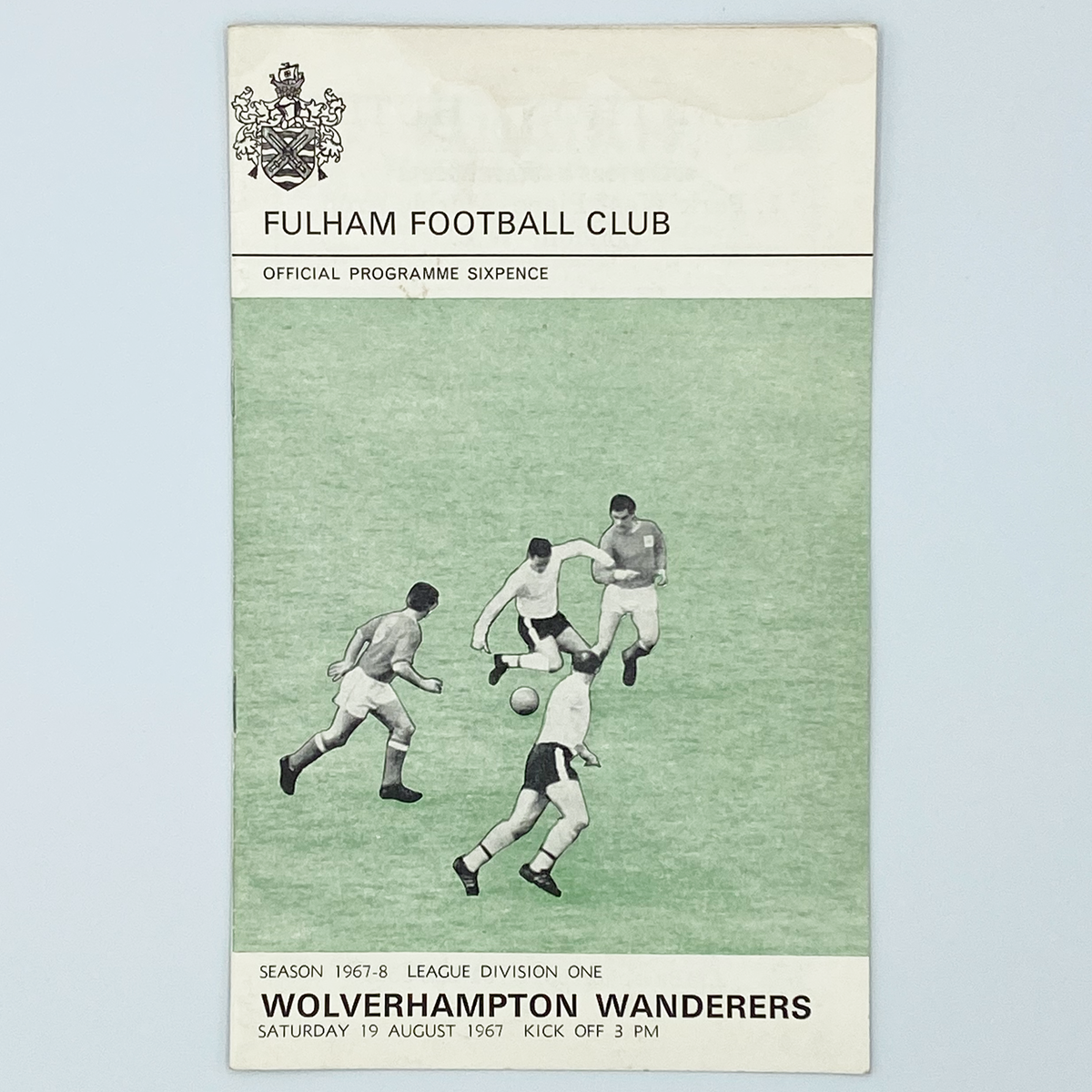 Fulham vs Wolverhampton Wanderers Programme (19 August 1967)