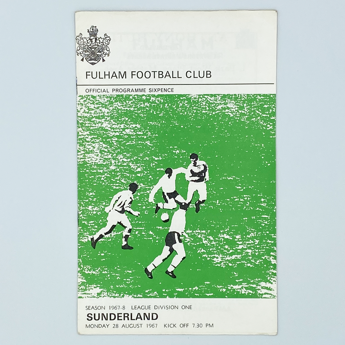Fulham vs Sunderland Programme (28 August 1967)
