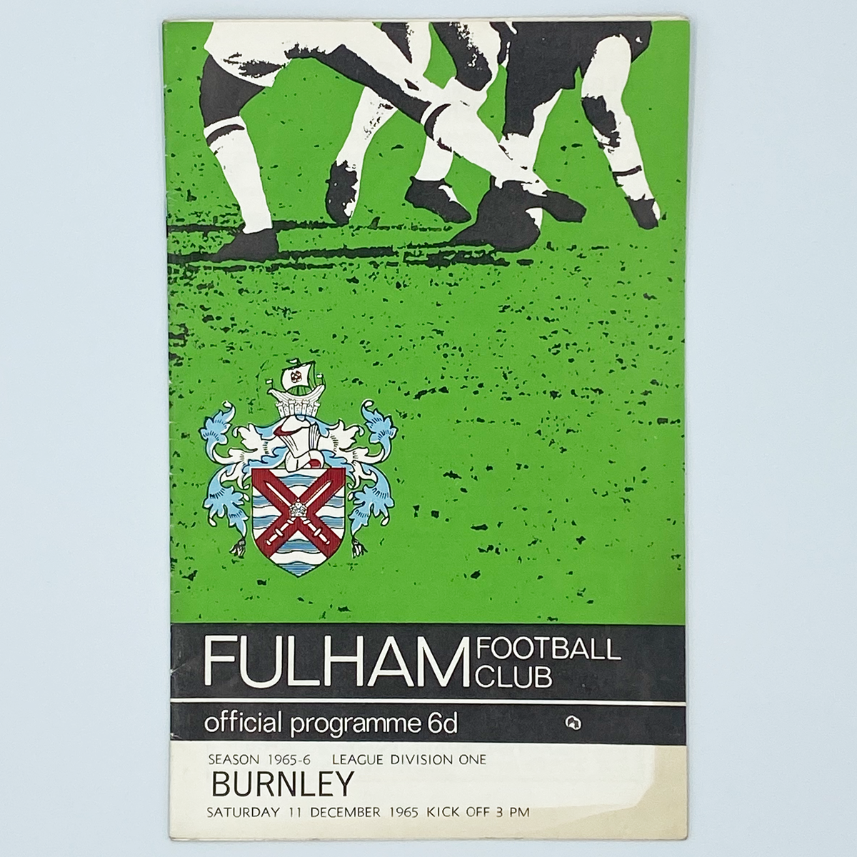 Fulham vs Burnley Programme (11 December 1965)