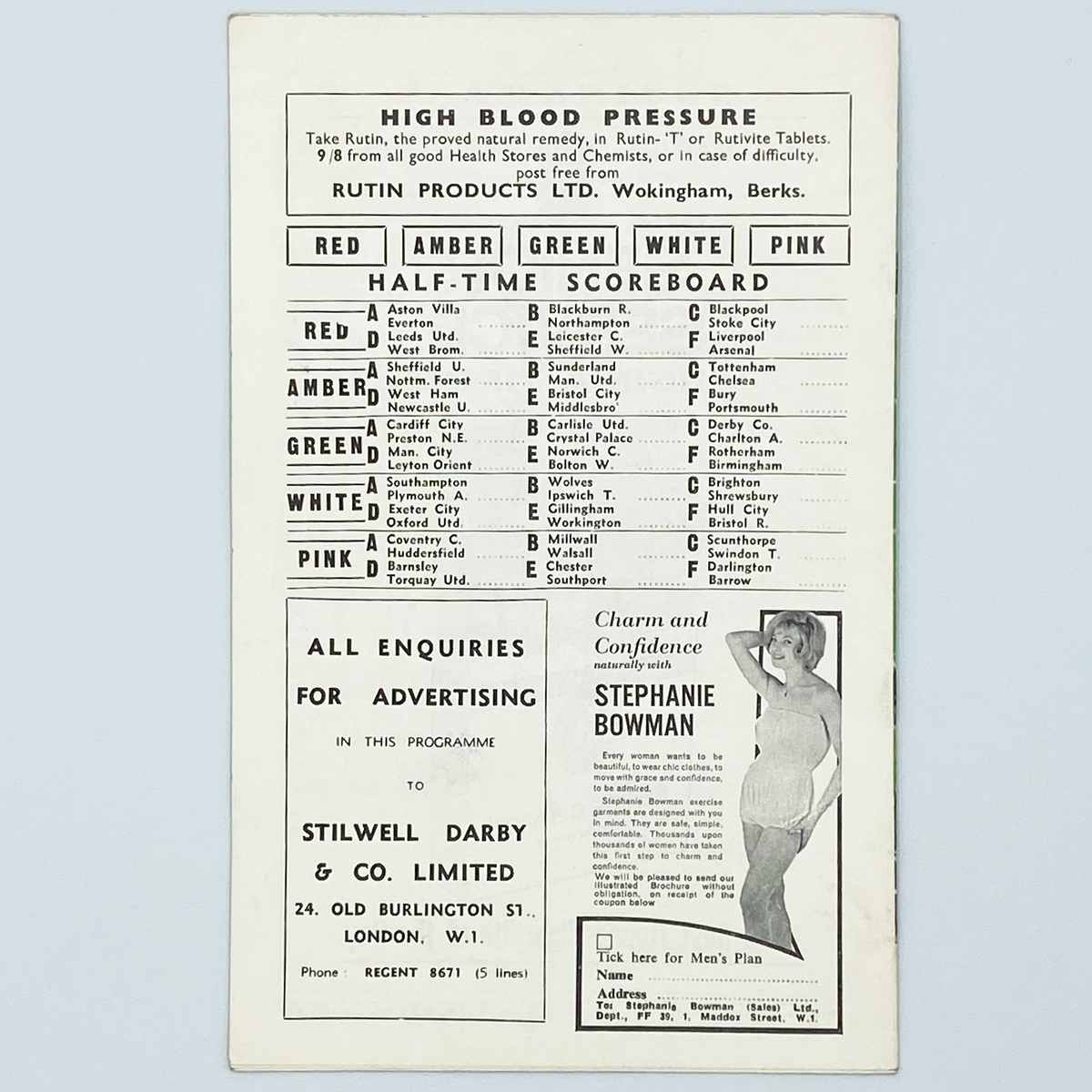 Fulham vs Burnley Programme (11 December 1965)