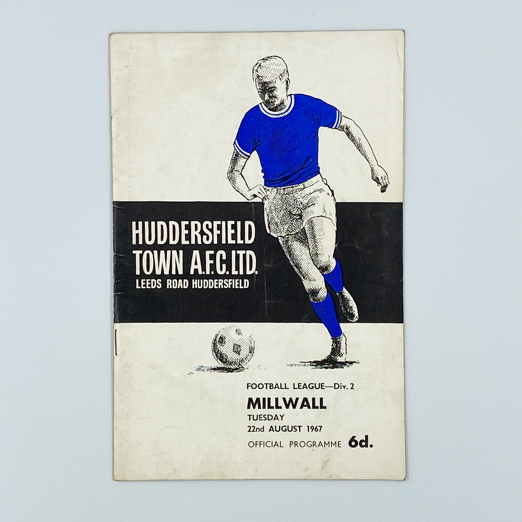 Huddersfield Town vs Millwall Programme (22 August 1967)
