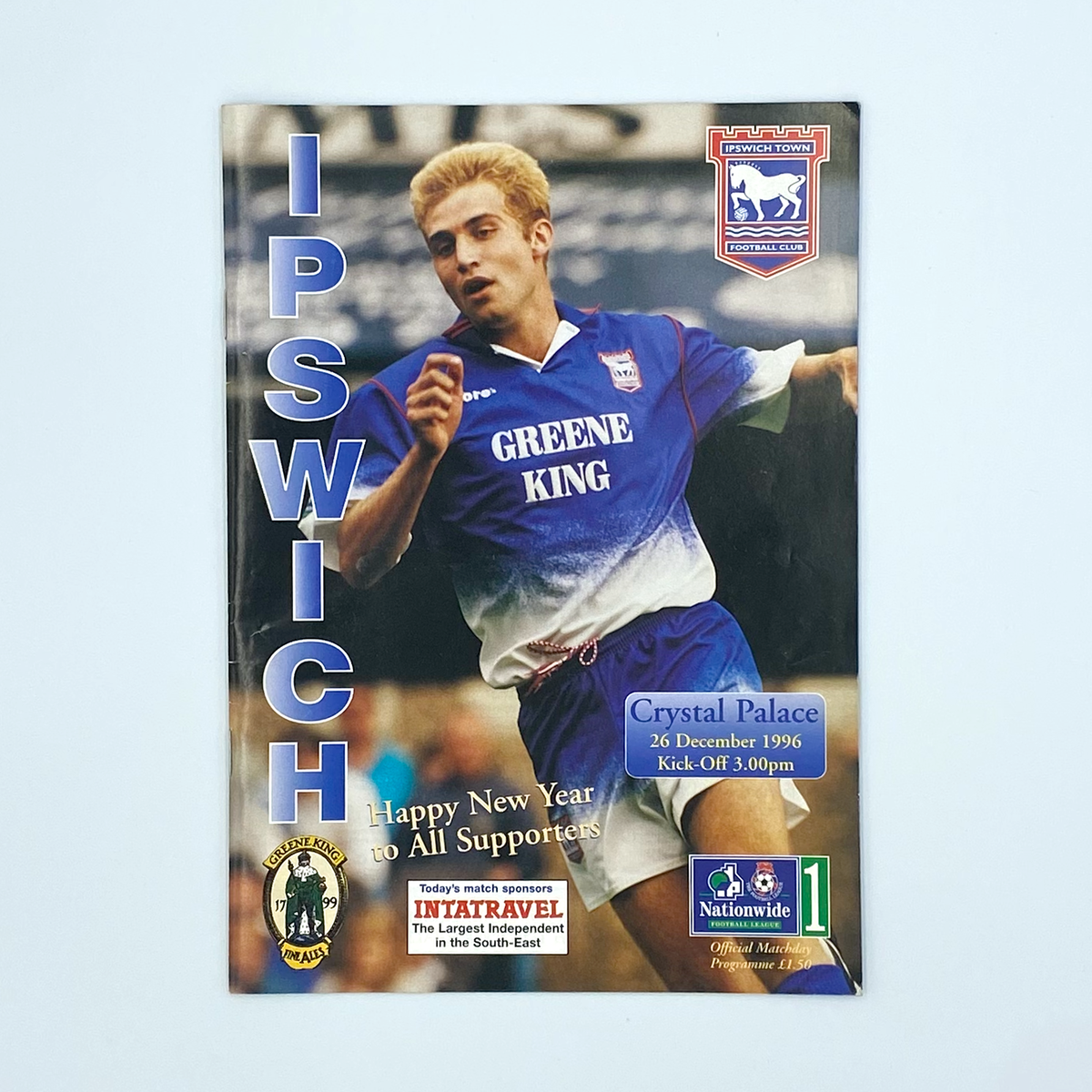 Ipswich Town vs Crystal Palace Programme & Ticket (26 December 1996)