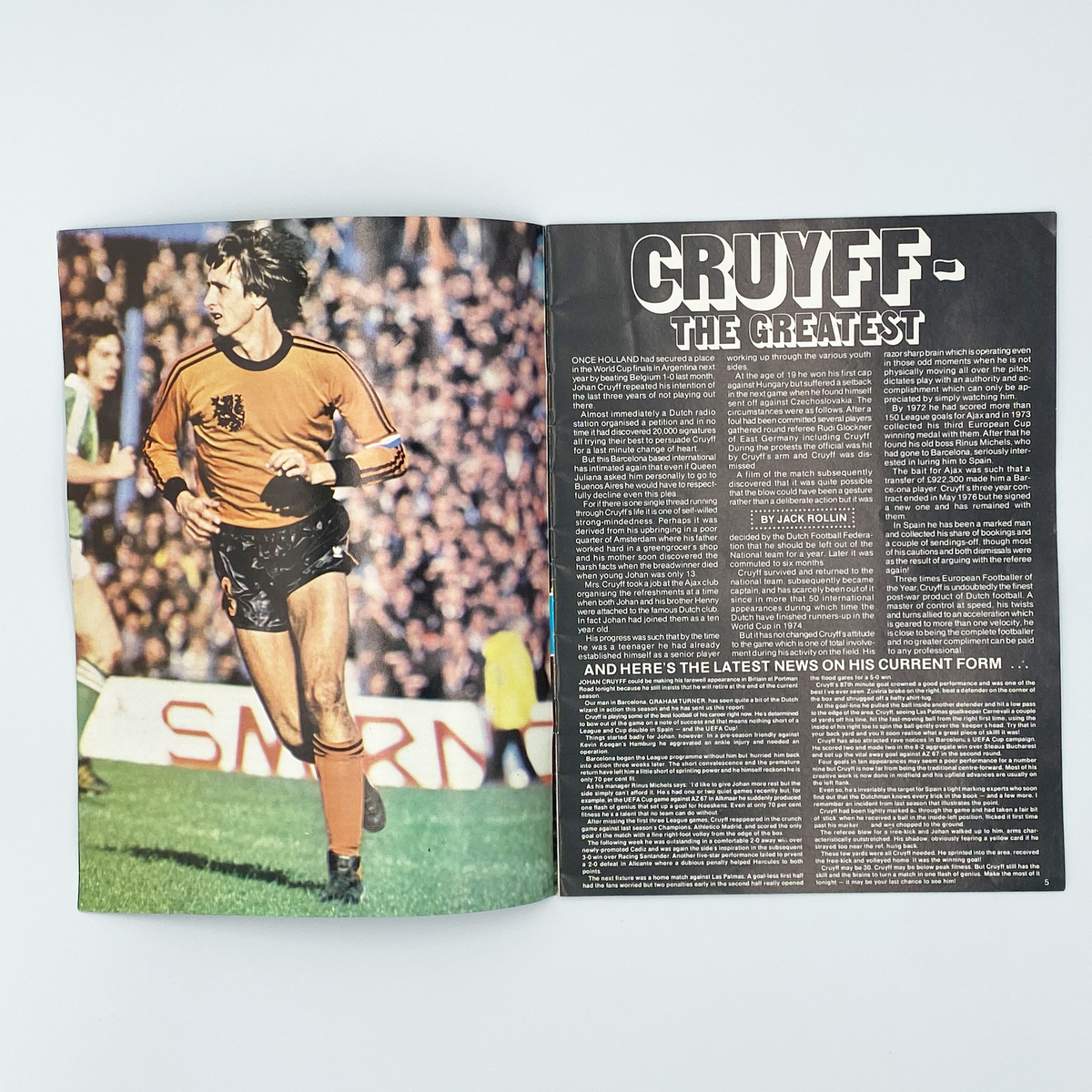 Ipswich Town vs FC Barcelona Programme (23 November 1977)
