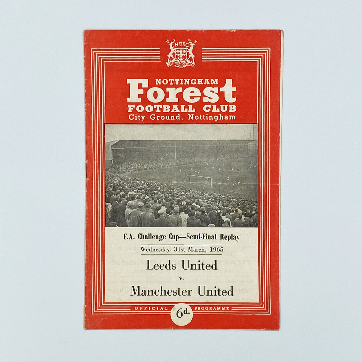 Leeds United vs Manchester United FA Cup Semi-Final Programme (31 March 1965)