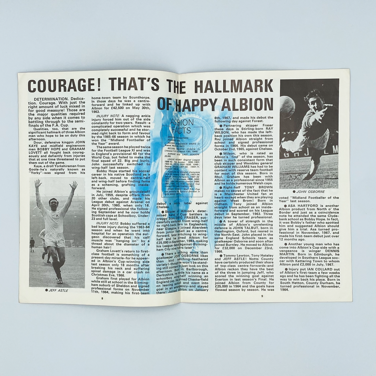 West Bromwich Albion vs Leicester City FA Cup Semi-Final Programme (29 March 1969)