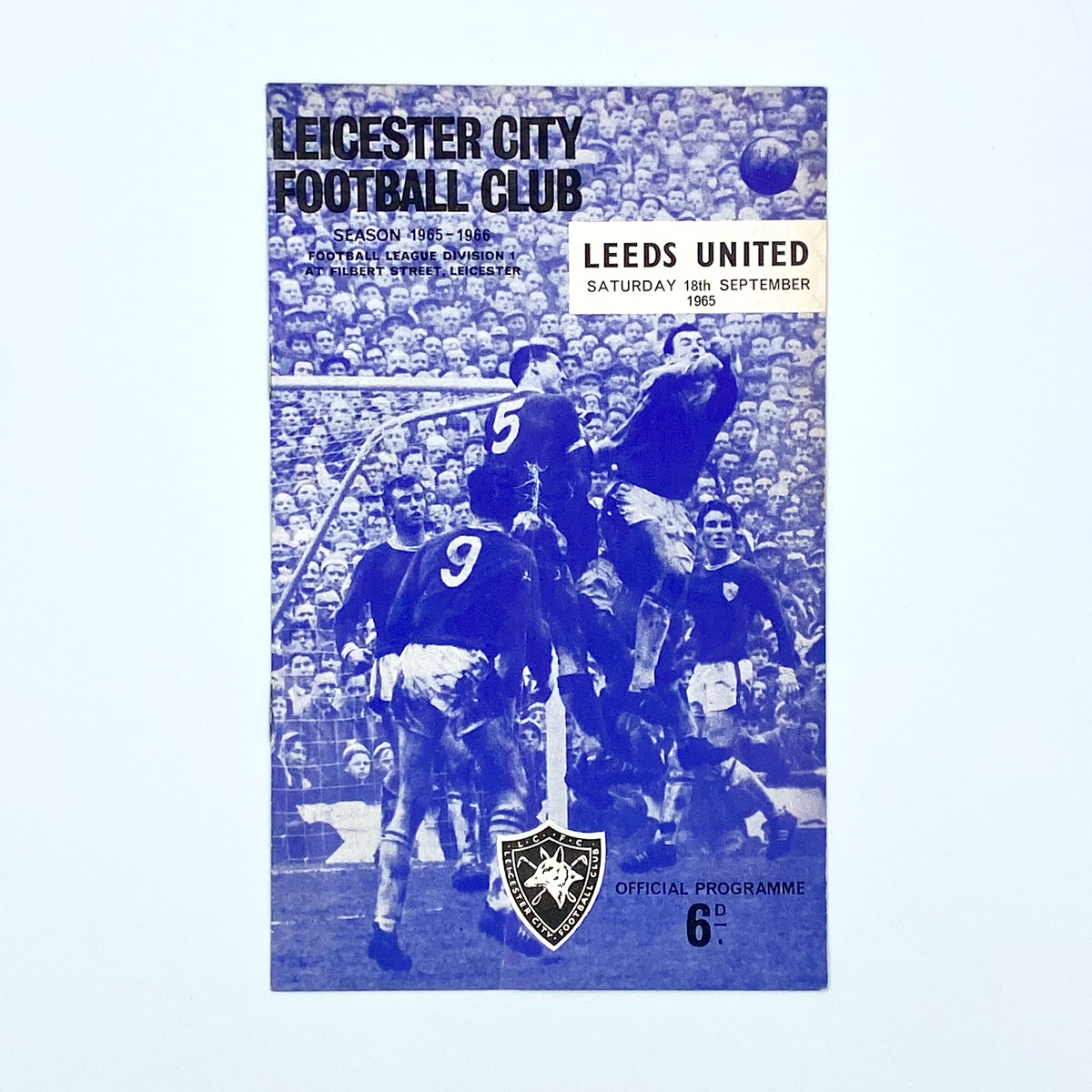 Leicester City vs Leeds United Programme (18 September 1965)