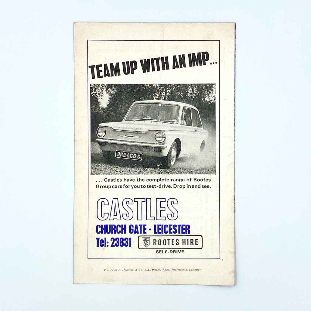 Leicester City vs Leeds United Programme (18 September 1965)