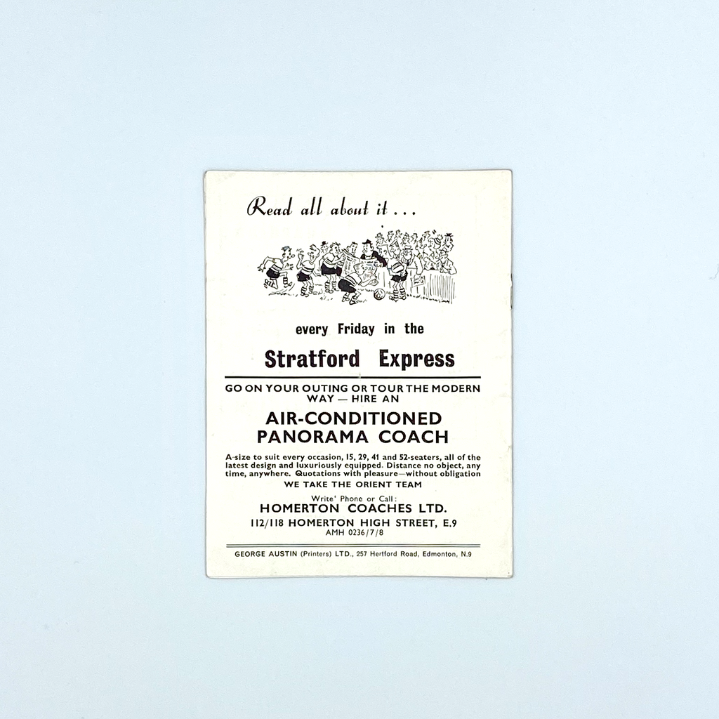 Leyton Orient vs Fulham Programme (3 September 1968)