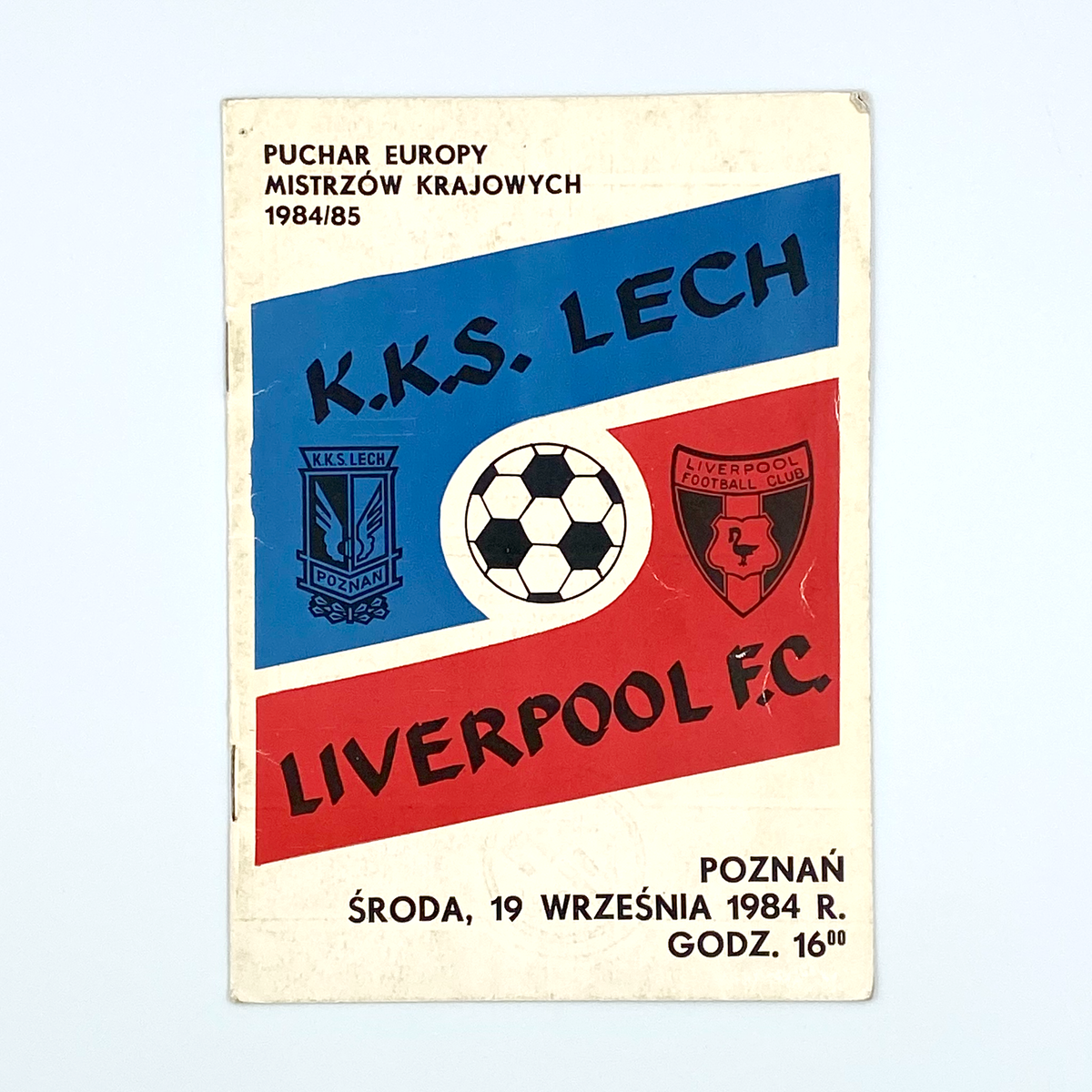 Lech Poznan vs Liverpool Programme (19 September 1984)