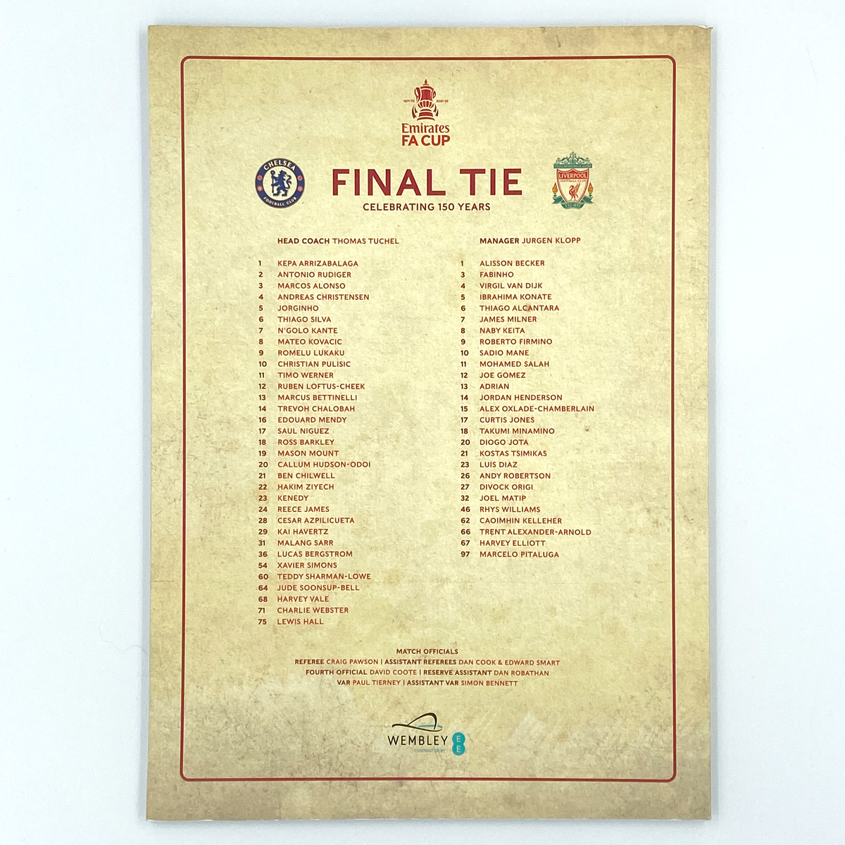 2022 FA Cup Final Programme