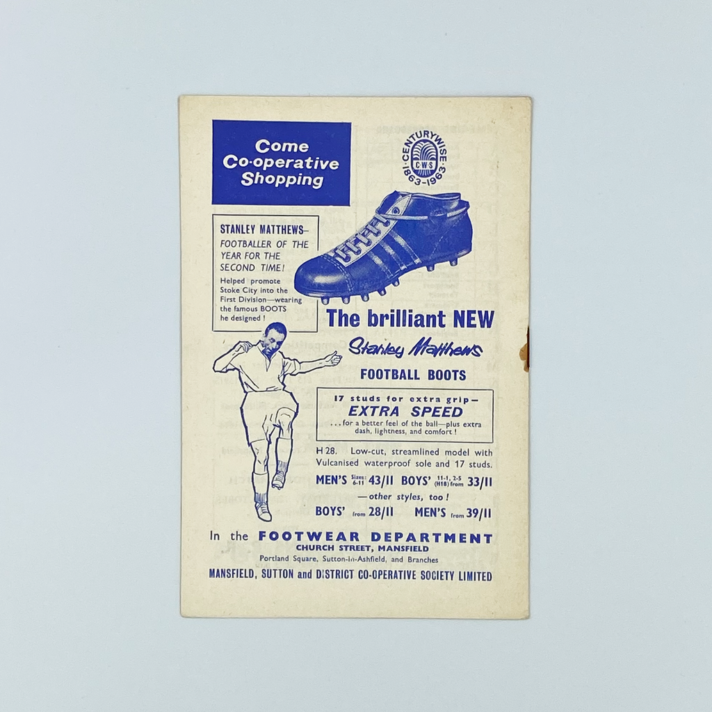 Mansfield Town vs Shrewsbury Town Programme (7 October 1963)