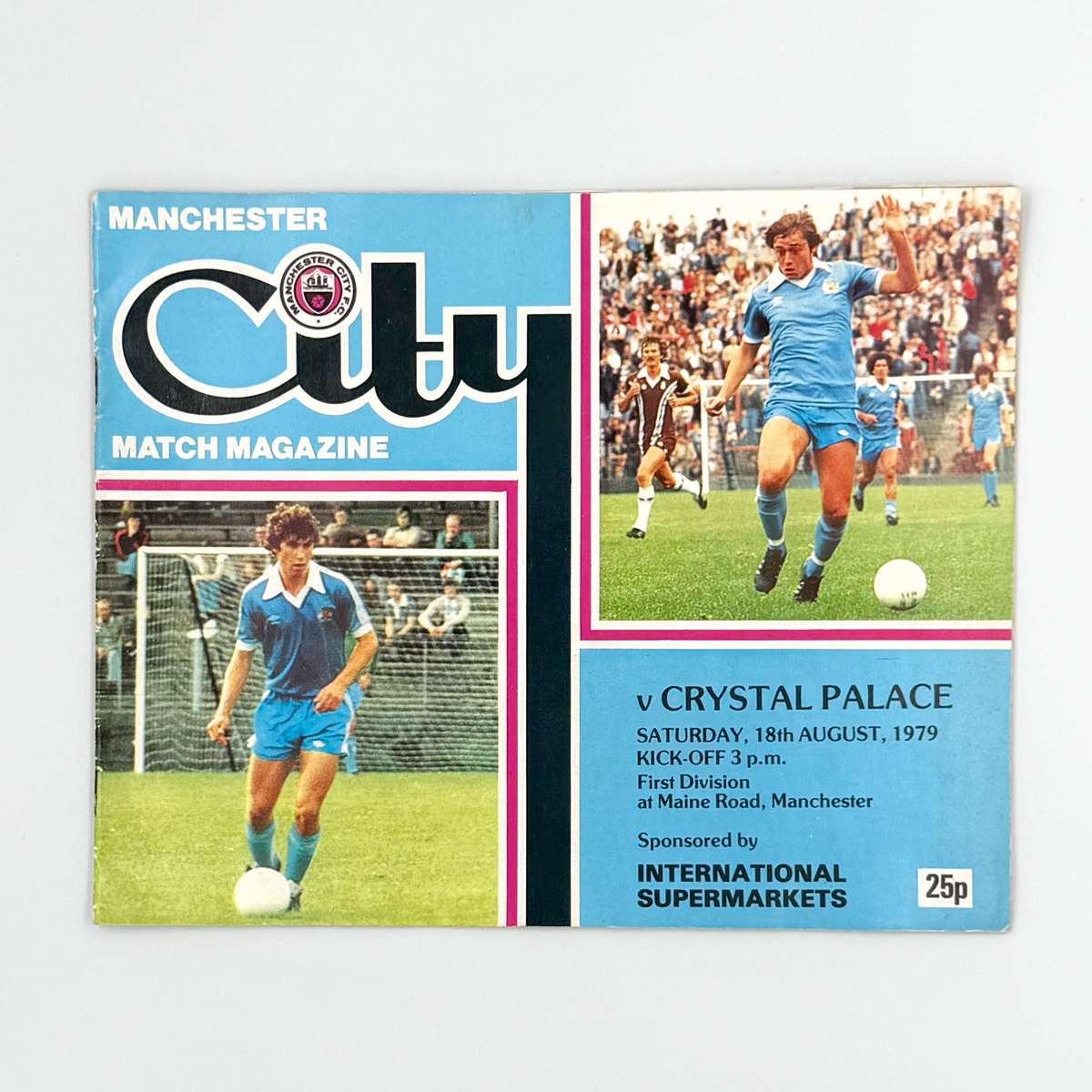 Manchester City vs Crystal Palace Programme (18 August 1979)
