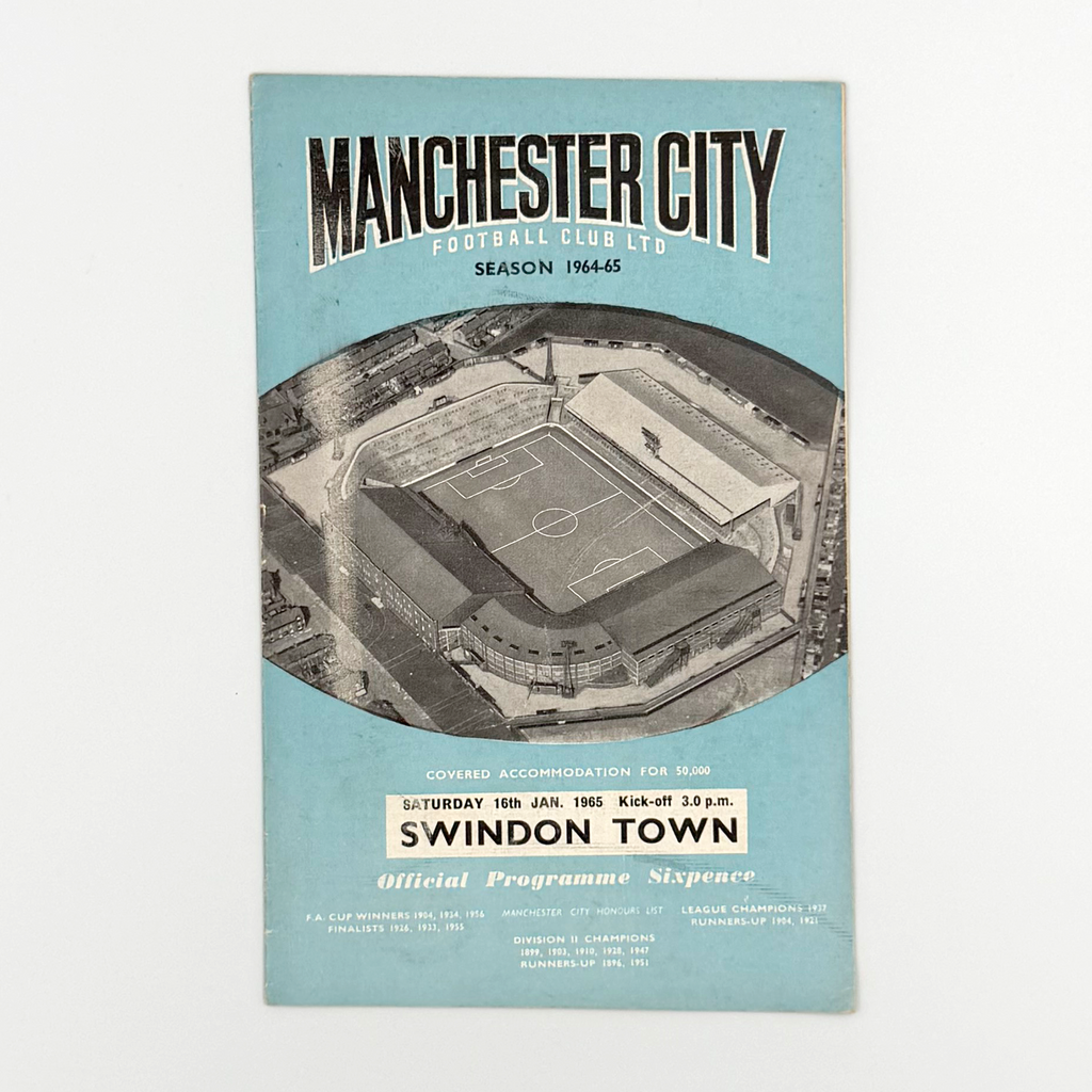 Manchester City vs Swindon Town Programme (16 January 1965)