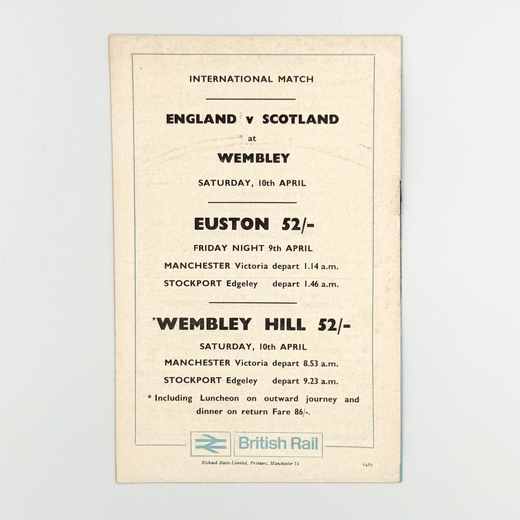 Manchester City vs Plymouth Argyle Programme (3 April 1965)