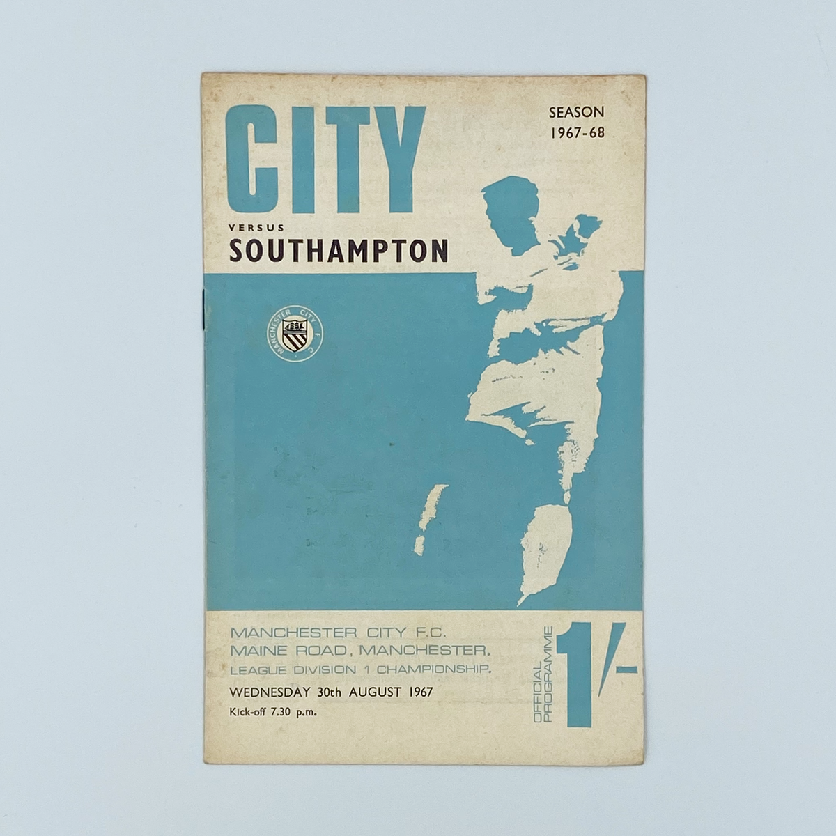 Manchester City vs Southampton Programme (30 August 1967)