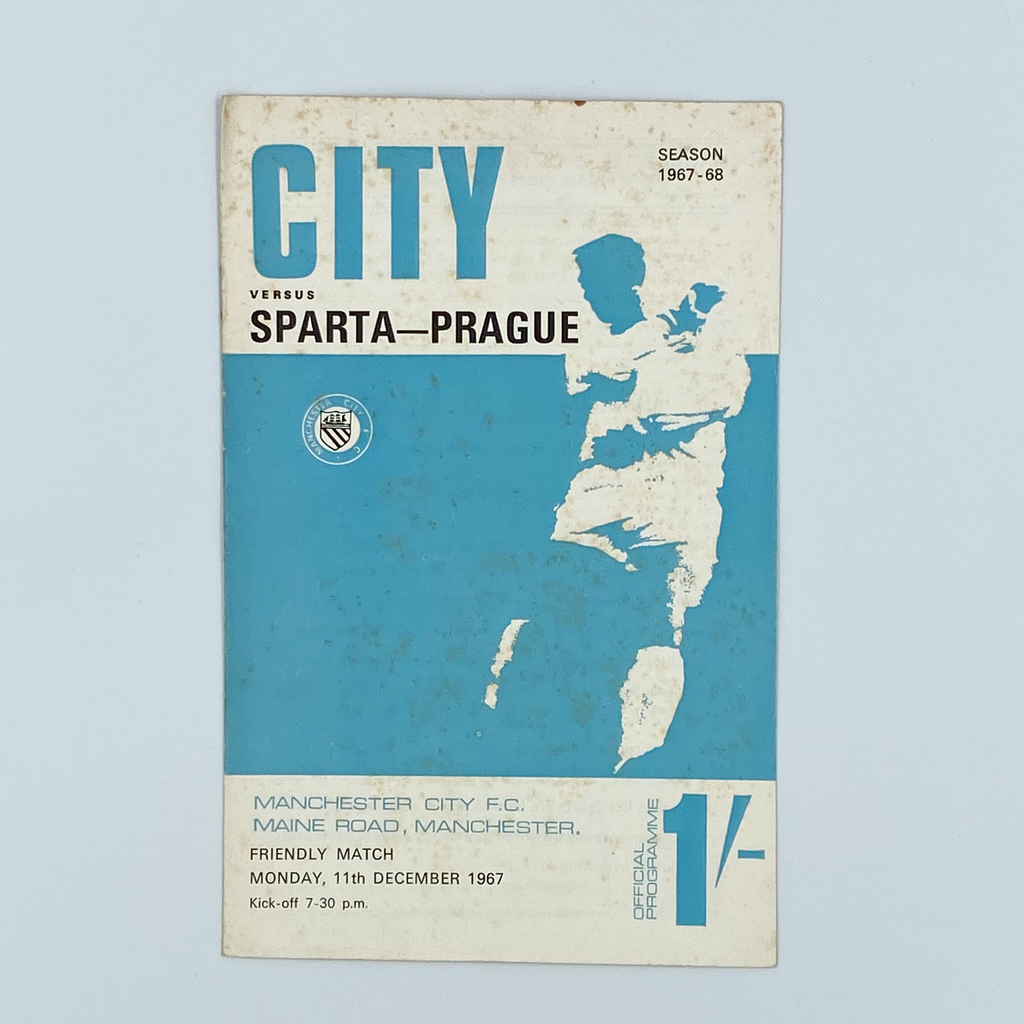 Manchester City vs Sparta Prague Programme (11 December 1967)