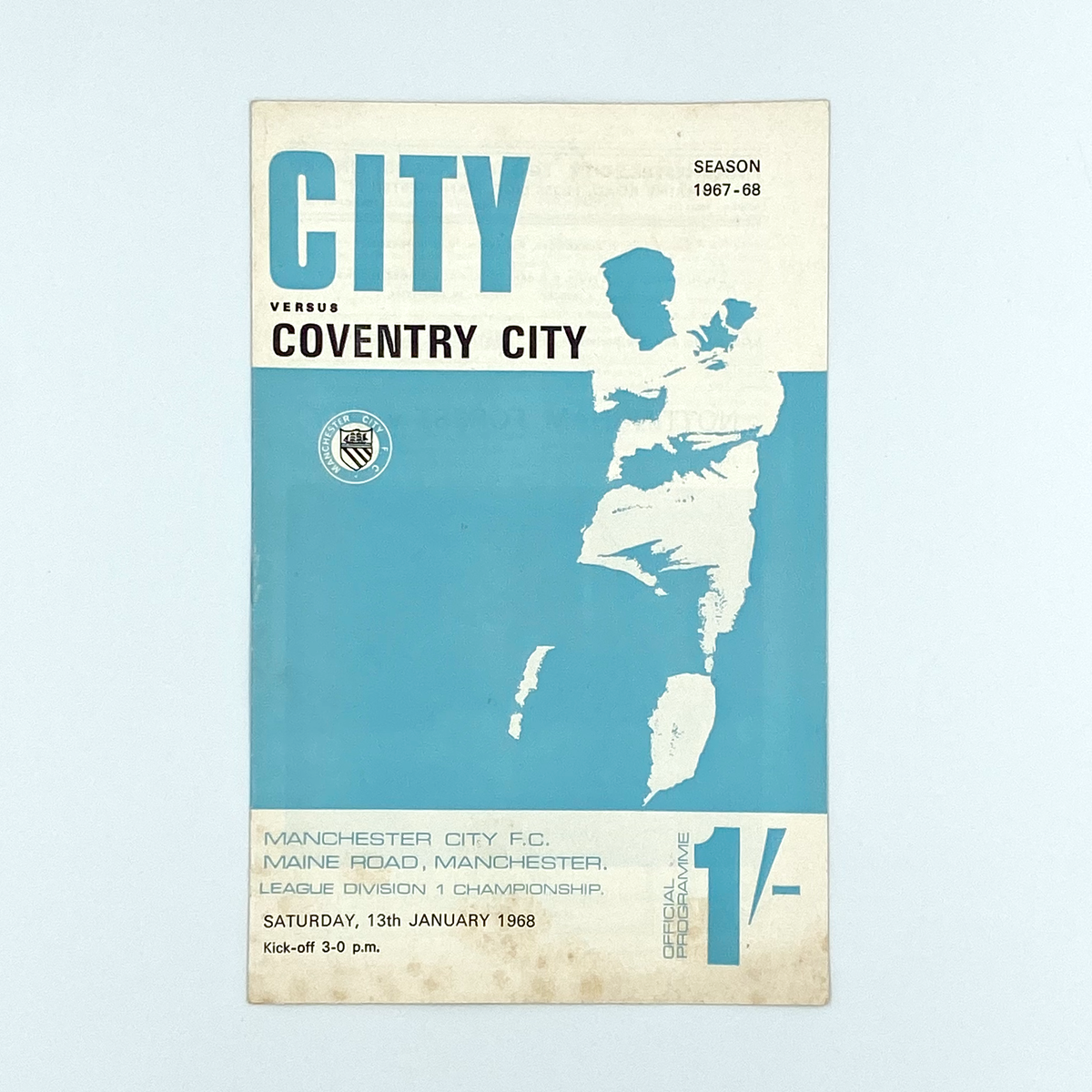 Manchester City vs Coventry City Programme (13 January 1968)