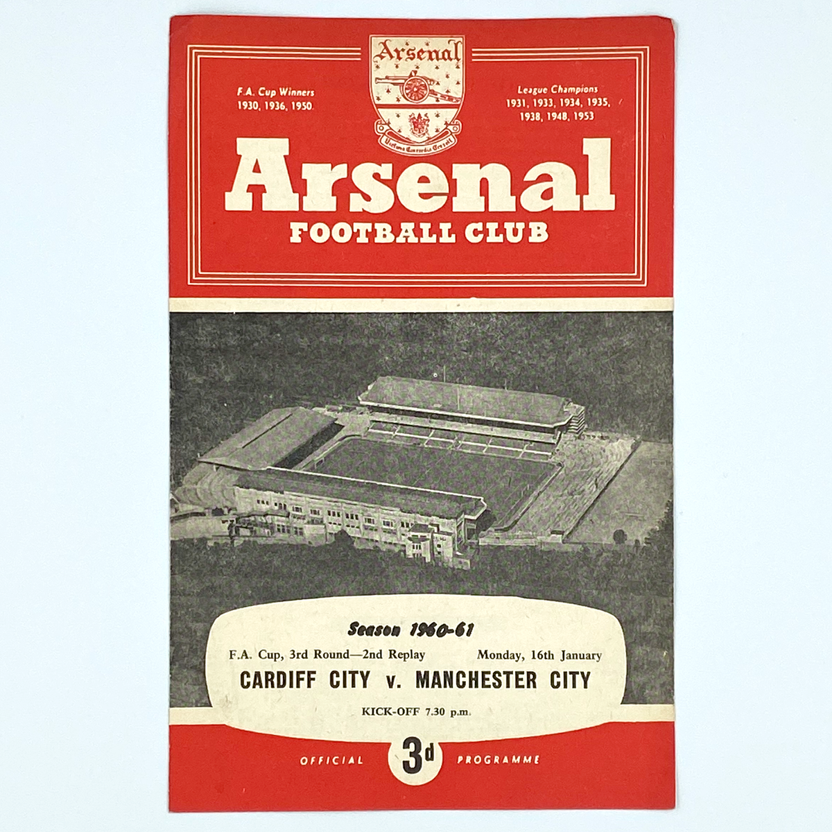 Cardiff City vs Manchester City Programme (16 January 1961)