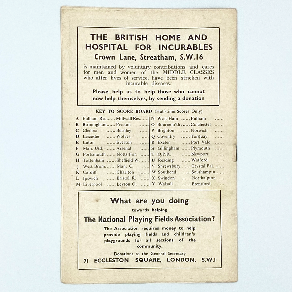 Millwall vs Aldershot Programme (21 September 1957)