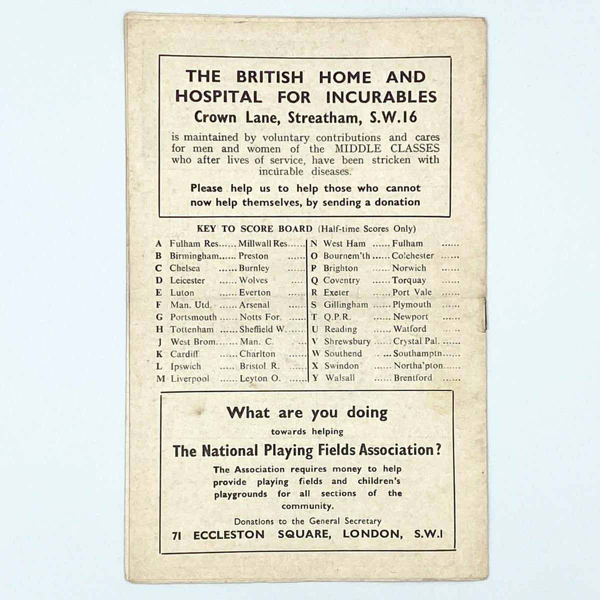 Millwall vs Aldershot Programme (21 September 1957)