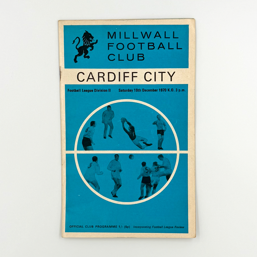 Millwall vs Cardiff City Programme (19 December 1970)