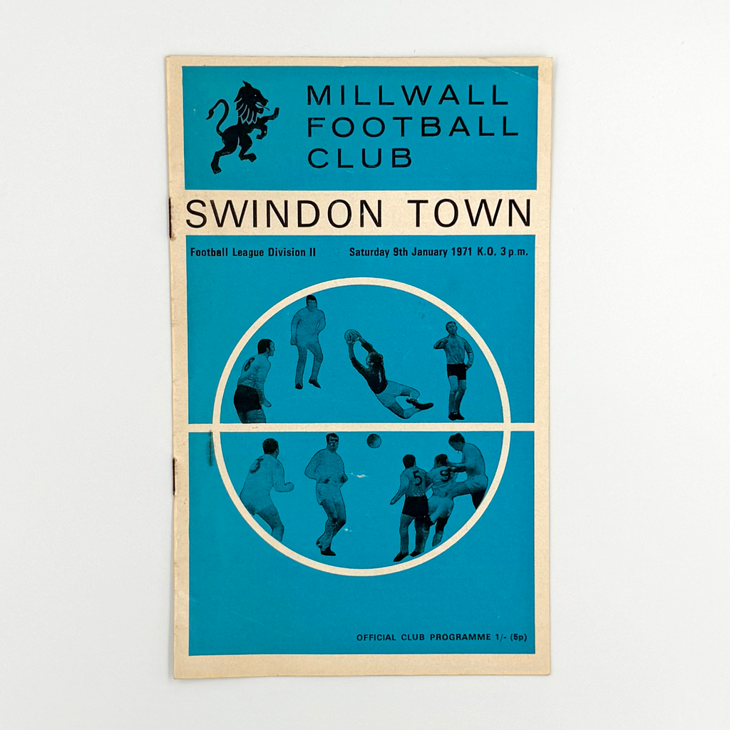 Millwall vs Swindon Town Programme (9 January 1971)