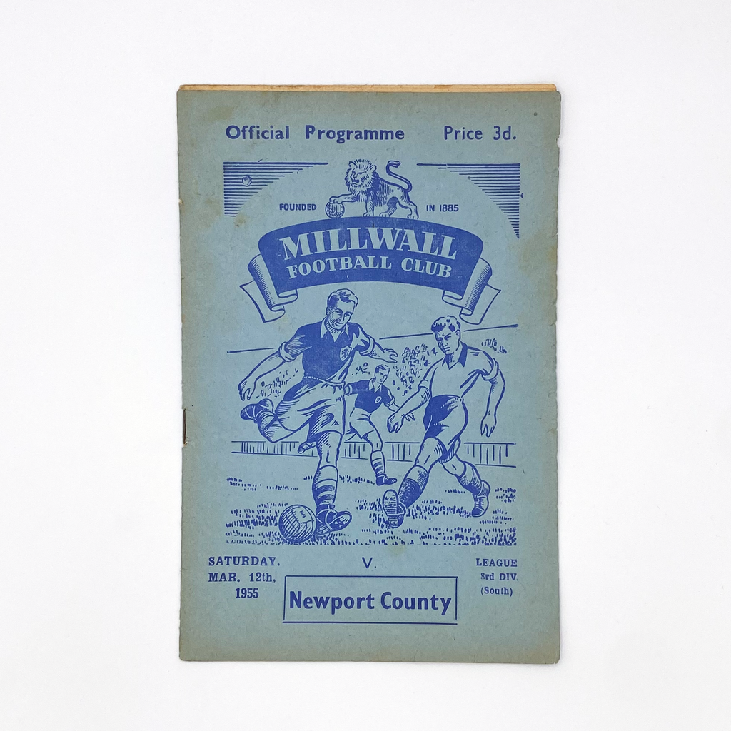 Millwall vs Newport County Programme (12 March 1955)